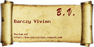 Barczy Vivien névjegykártya